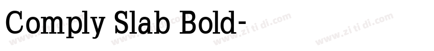 Comply Slab Bold字体转换